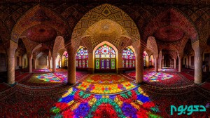 Attack_of_Light_Shiraz_Nasir_Al-Mulk_Mosque_Panorama_by_Mohammad_Reza_Domiri_Ganji