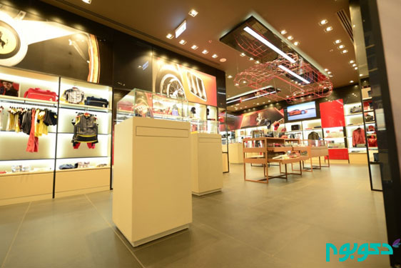 طراحی داخلی فروشگاه فِراری در دبی