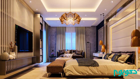 طراحی داخلی لاکچری اتاق خواب