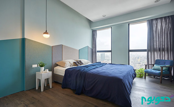 طراحی داخلی آپارتمان با رنگ های خنک زمستانی