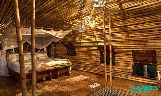 طراحی بی نظیر کلبه جنگلی از جنس بامبو در مکزیک