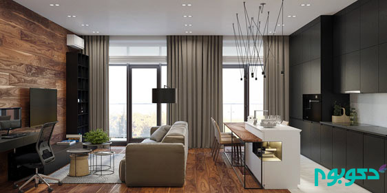 دکوراسیون داخلی آپارتمان به سبک گرم و دنج روستیک