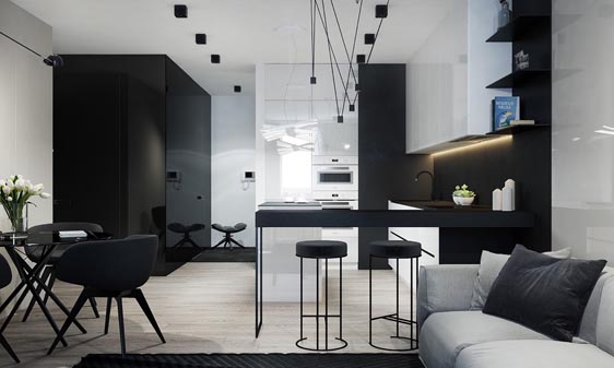 جادوی سیاه و سفید در طراحی داخلی خانه!