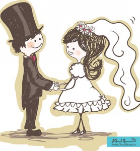 free-vector-handpainted-version-of-the-bride-and-groom-02-vector_003165_2