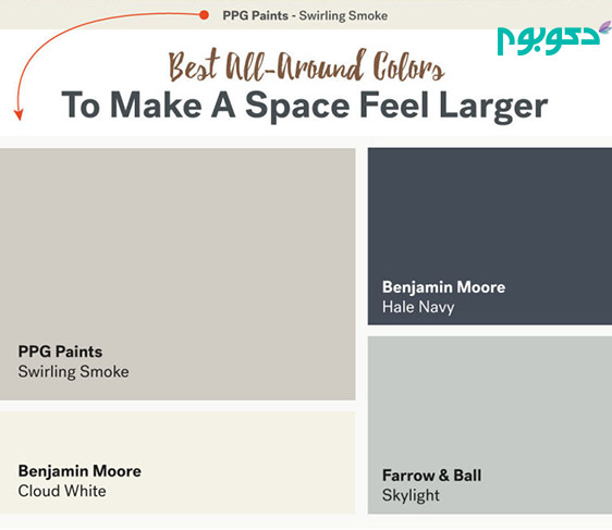 چه رنگ هایی باعث بزرگ تر به نظر رسیدن فضا های کوچک می شود؟