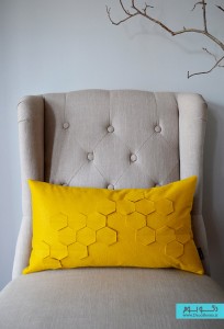 honeycomb-golden-yellow-felt-design