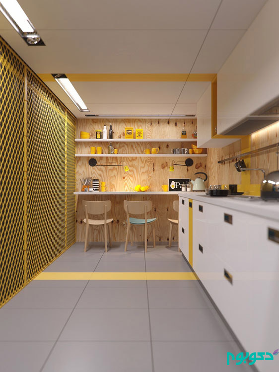 رنگ زرد در دکوراسیون آشپزخانه