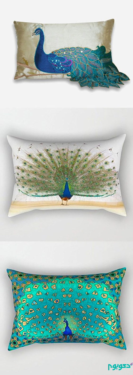 جزییات تزیینی خانه با رنگ و طرح طاووس