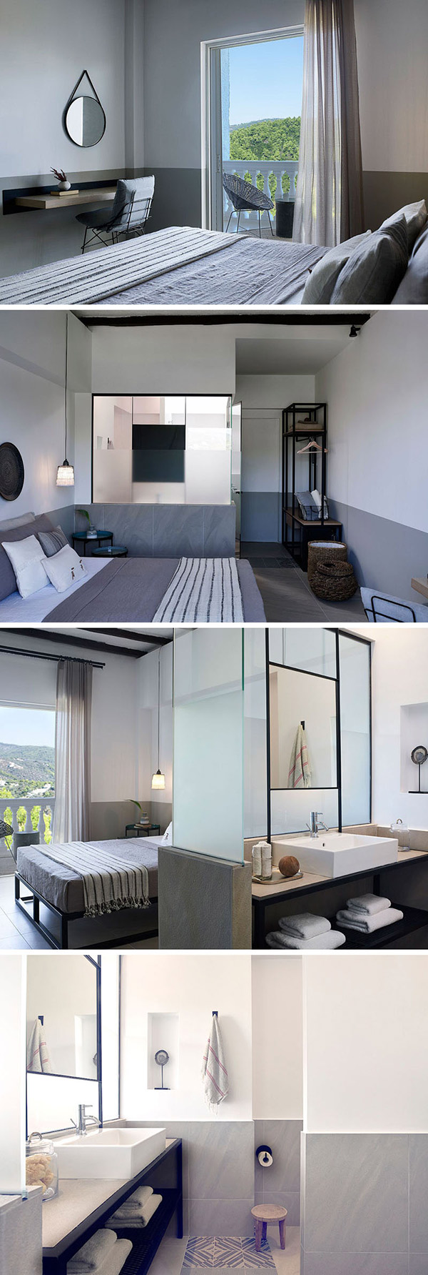 تقابل دو سبک روستیک و معاصر در طراحی داخلی این هتل