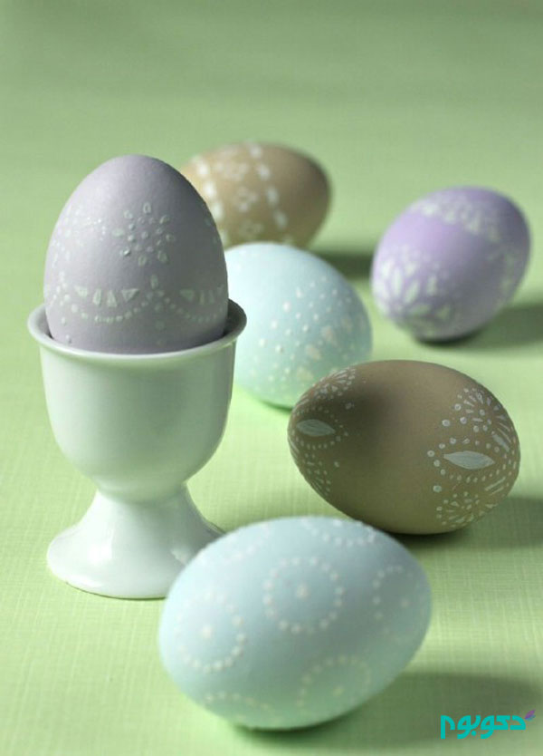 رنگ آمیزی تخم مرغ های سفره هفت سین