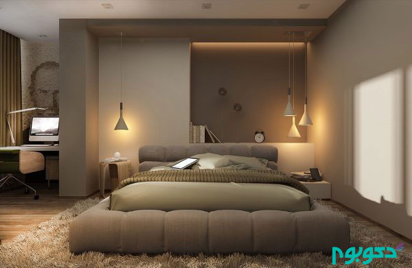 لامپ های روشنایی زیبا در دکوراسیون اتاق خواب