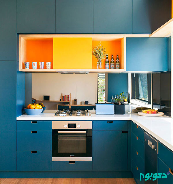 دکوراسیون آبی رنگ آشپزخانه هایی الهام بخش