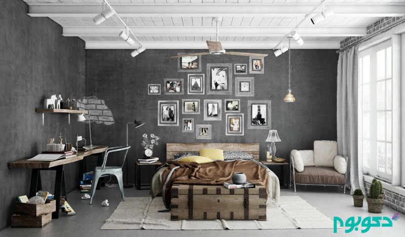 print-wall-grey-wall-industrial-style-bedroom.jpg