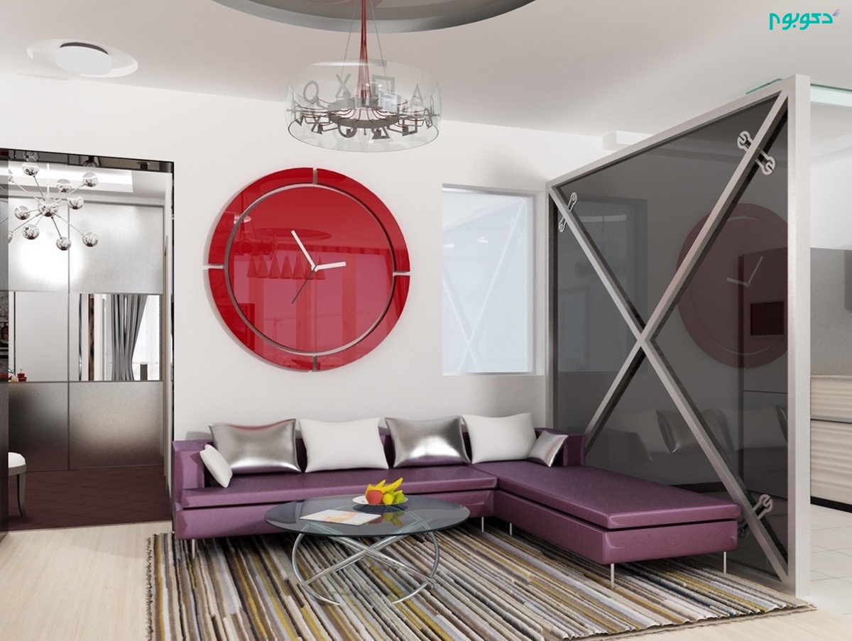 large-red-clock-purple-couch-colourful-living-room.jpg