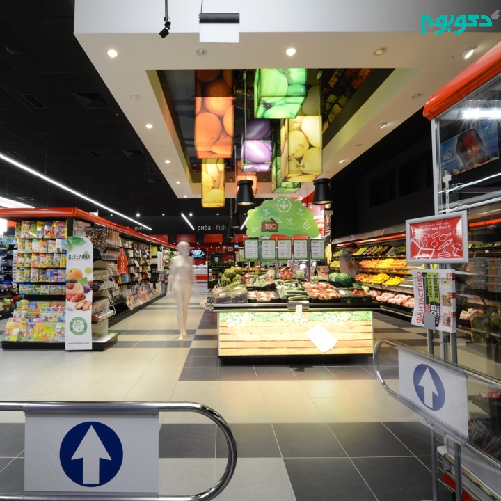 ایده های نو در طراحی داخلی سوپرمارکت
