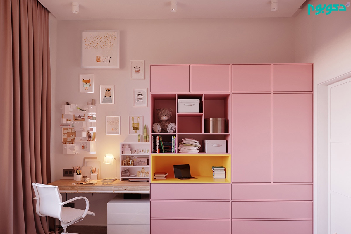 Pink-study-room