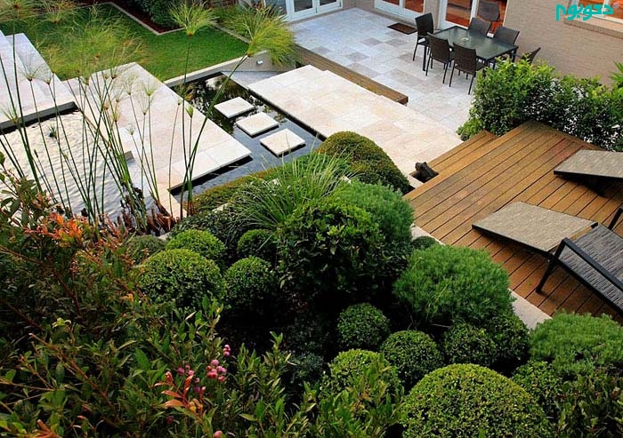 حیاط و باغ کوچک با ایده ذن