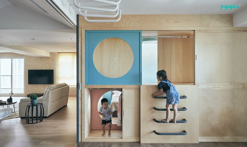 طراحی کمد تونلی در اتاق کودک