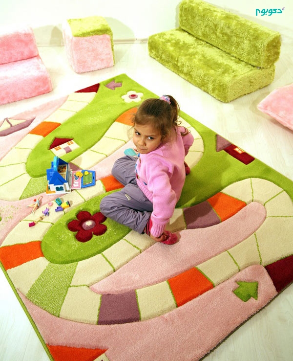فرش های کودکانه در دکوراسیون برای بازی کودکان