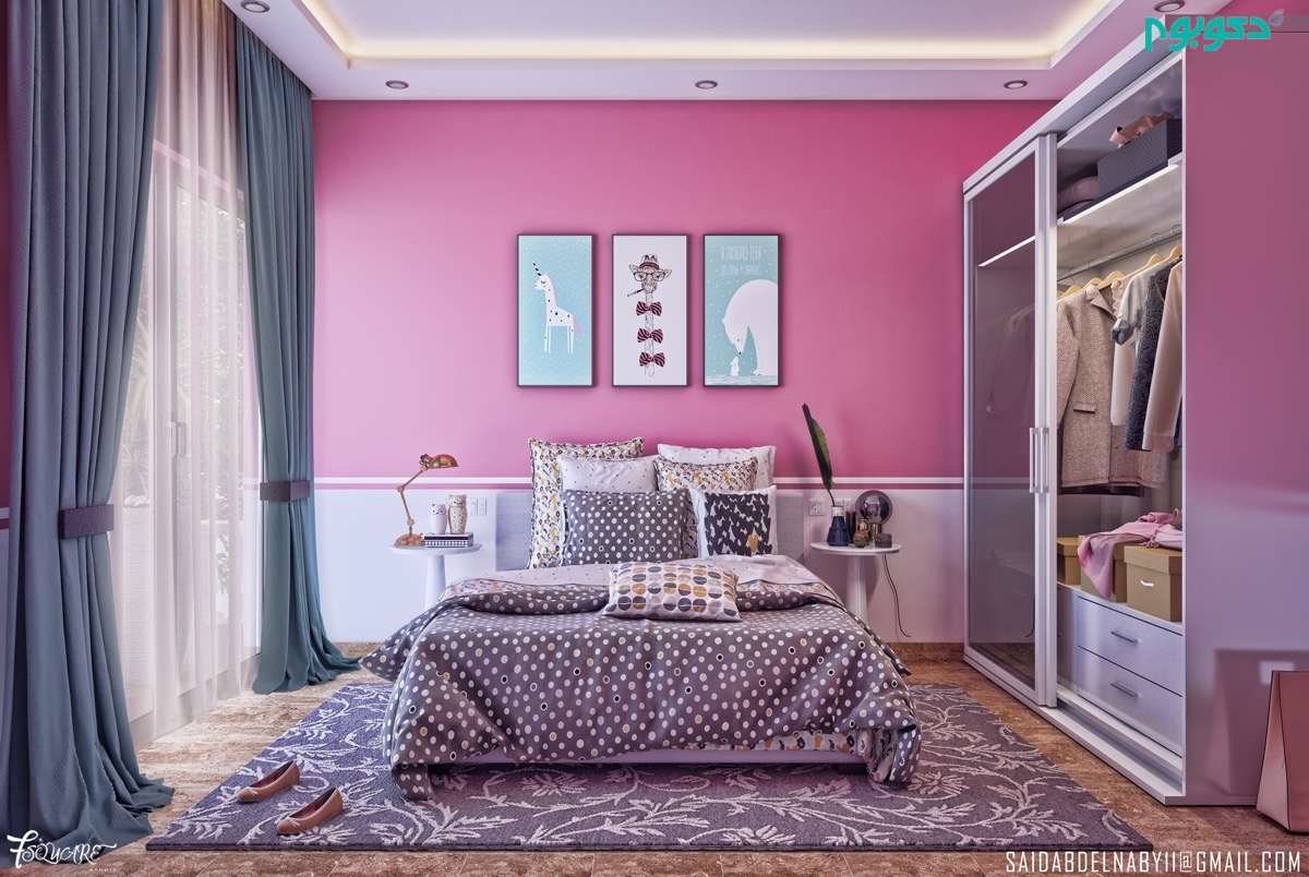 دکوراسیون 50 اتاق خواب الهام بخش به رنگ صورتی