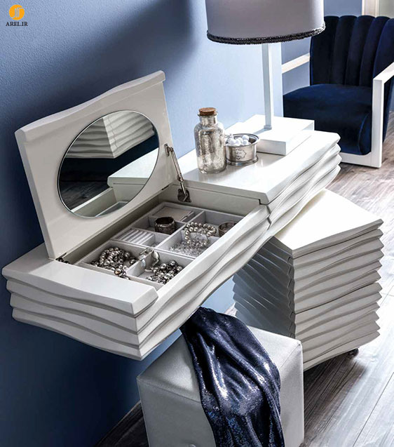از مدل های جدید میز توالت و آینه در دکوراسیون اتاق خواب خود استفاده کنید