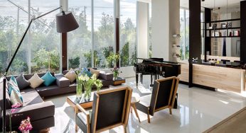 طراحی داخلی آپارتمان با نورپردازی طبیعی