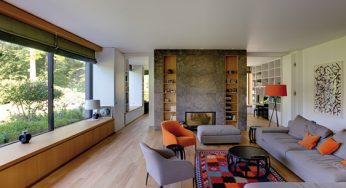 طراحی داخلی خانه ای مدرن با رنگ های پاییزی