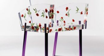 گل های رز در طراحی صندلی
