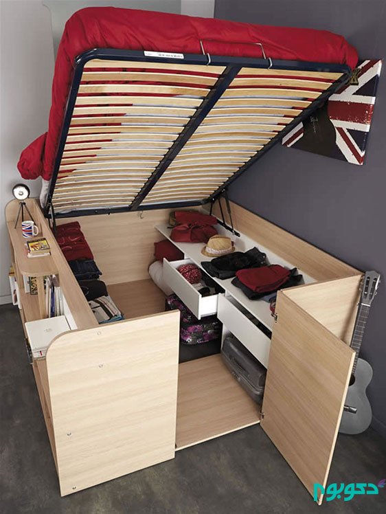 طراحی تخت خواب برای اتاق خواب های کوچک