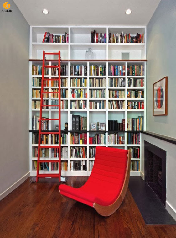 ایده طراحی قفسه های کتابخانه در دکوراسیون داخلی منزل