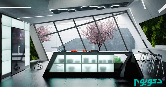 دکوراسیون داخلی ۱۵ آشپزخانه مدرن با اشکال هندسی جالب و غیر متعارف !