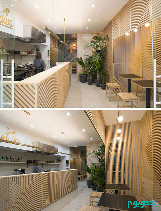 پانل های چوبی دیواری، ایده ای منحصر به فرد در دکوراسیون داخلی رستوران