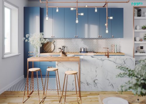Copper-kitchen-bar-stools