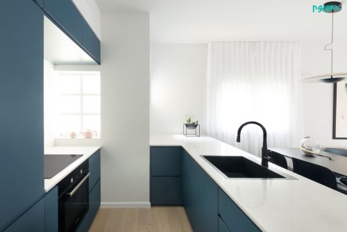 کابینت مدرن با رنگ آبی