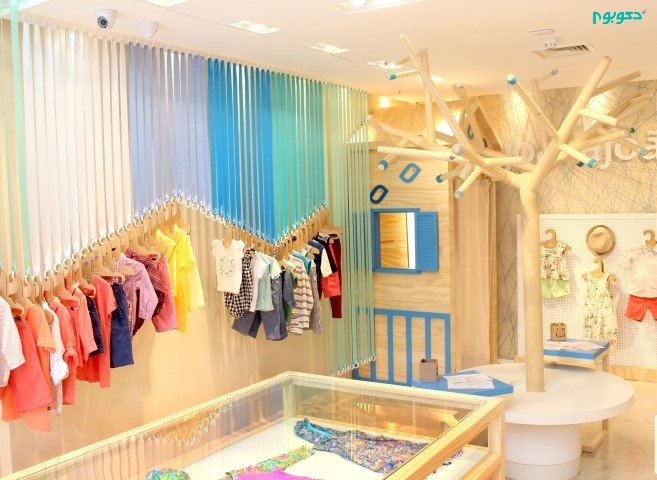 طراحی داخلی تعاملی و جاذب مغازه لباس کودک