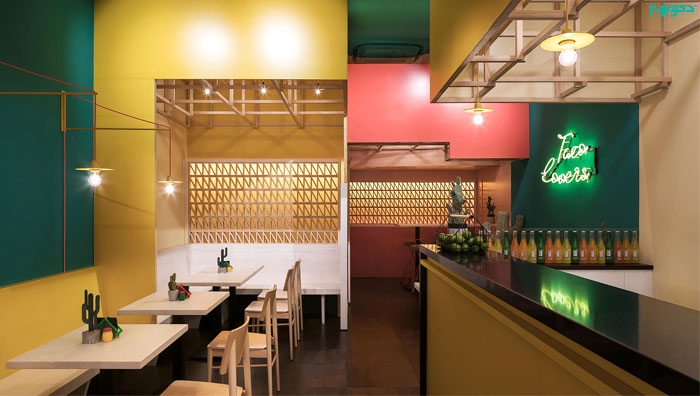 طراحی داخلی رستوران با الهام گیری از فرهنگ مکزیک