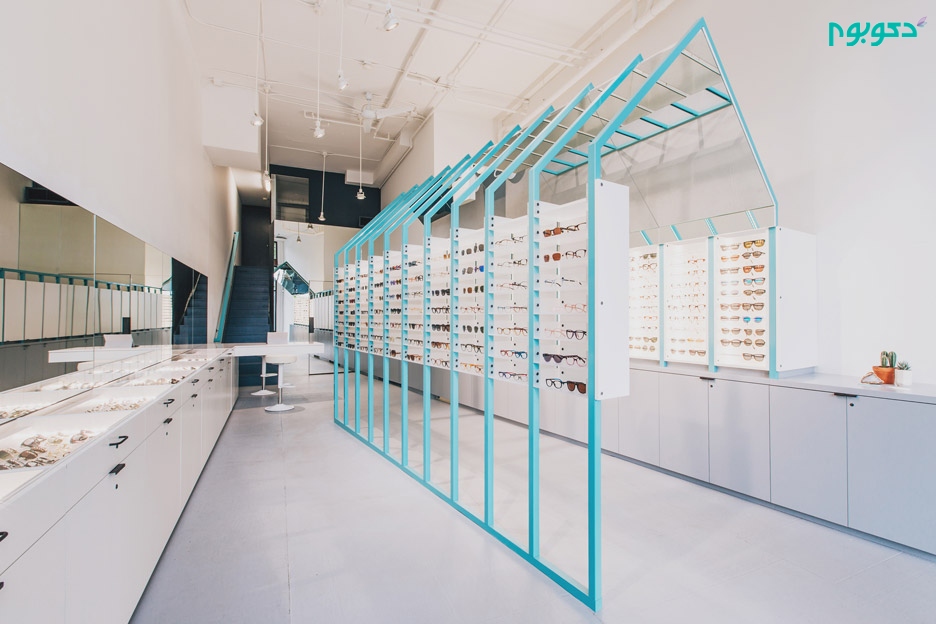 کانسپت مخروط دید در طراحی داخلی عینک فروشی