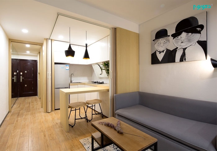 طراحی داخلی آپارتمان “خانه ی گربه” تنها در ۳۱ متر