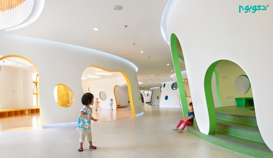 رنگارنگی و جذابیت کودکانه در طراحی داخلی مهد کودک