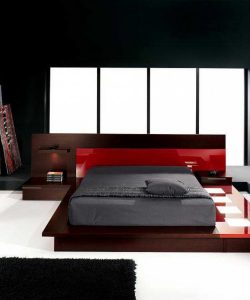 دکوراسیون 50 اتاق خواب با تنالیته رنگی قرمز