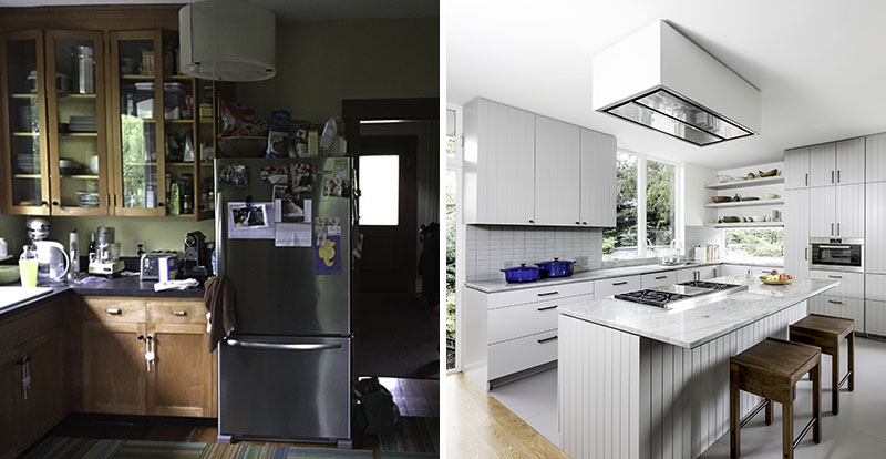قبل و بعد ازبازسازی آشپزخانه ای مدرن