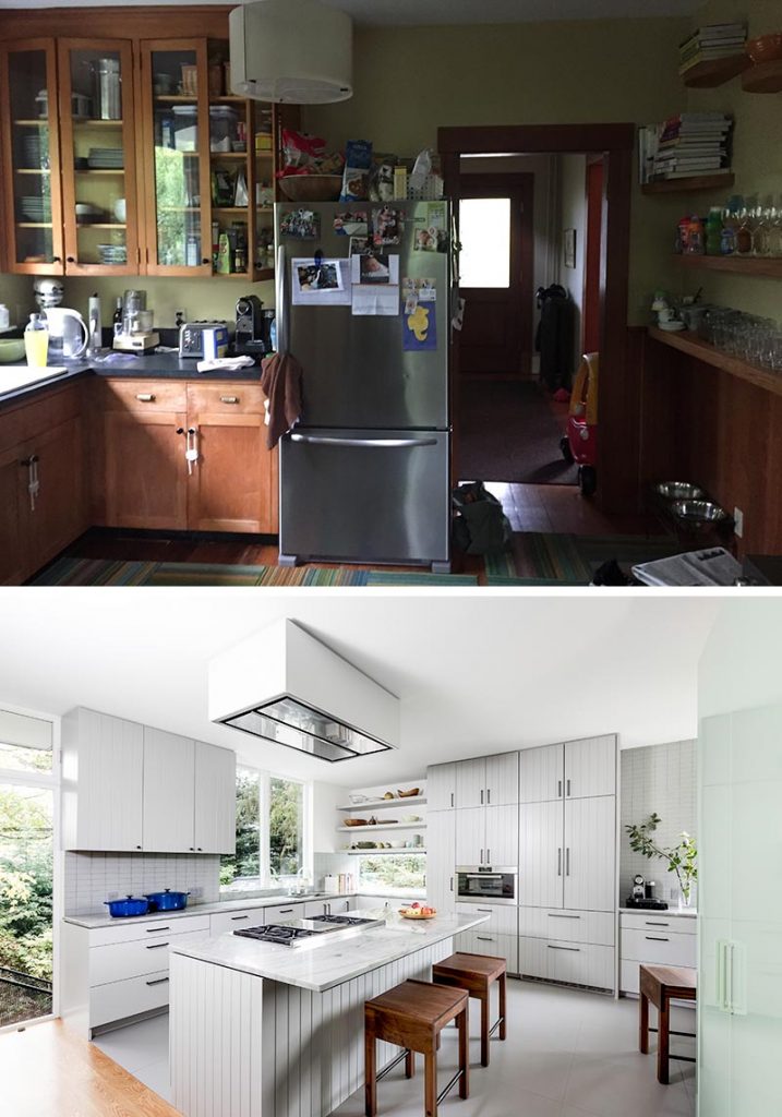 قبل و بعد ازبازسازی آشپزخانه ای مدرن