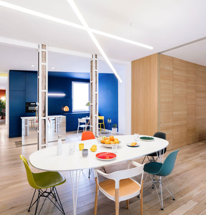 رنگ ها و عملکرد در دکوراسیون آپارتمانی ۱۲۴ متری