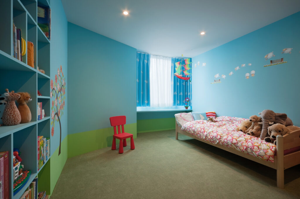 اتاق کودک آبی رنگ