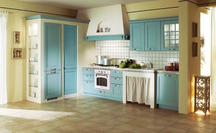 آشپزخانه روانشناسی رنگ فیروزه ای در طراحی داخلی