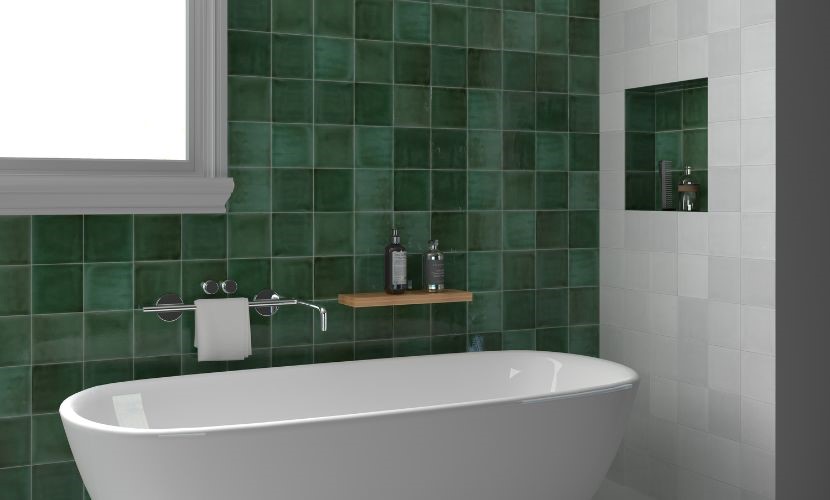 روانشناسی رنگ سبز در طراحی داخلی حمام