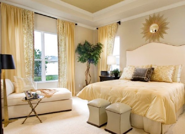 روانشناسی رنگ طلایی در طراحی داخلی اتاق خواب