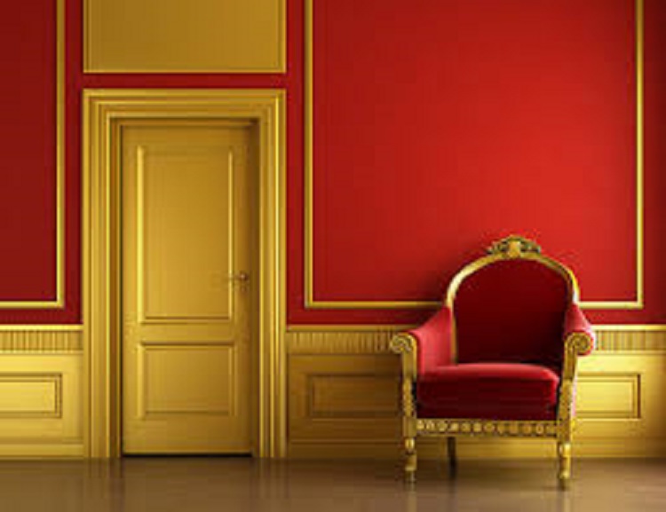 قرمز روانشناسی رنگ طلایی در طراحی داخلی