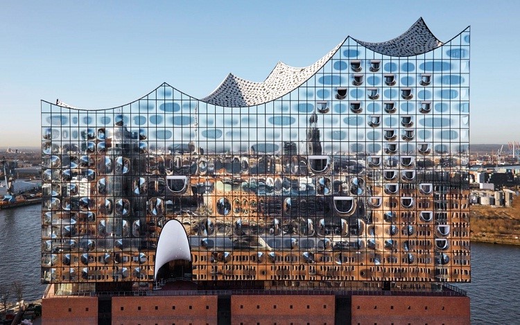 الفیلارمونیک هامبورگ 50 طرح نمای ساختمان مدرن