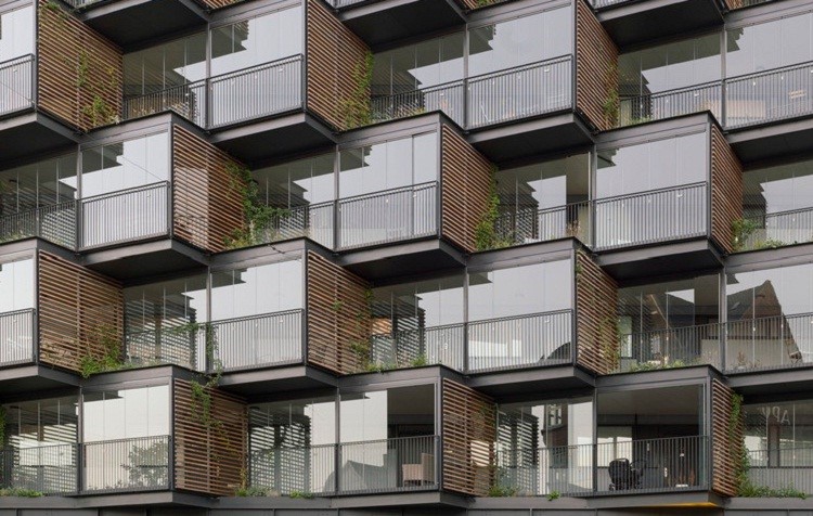 دانمارک طراحی نما ساختمان مسکونی